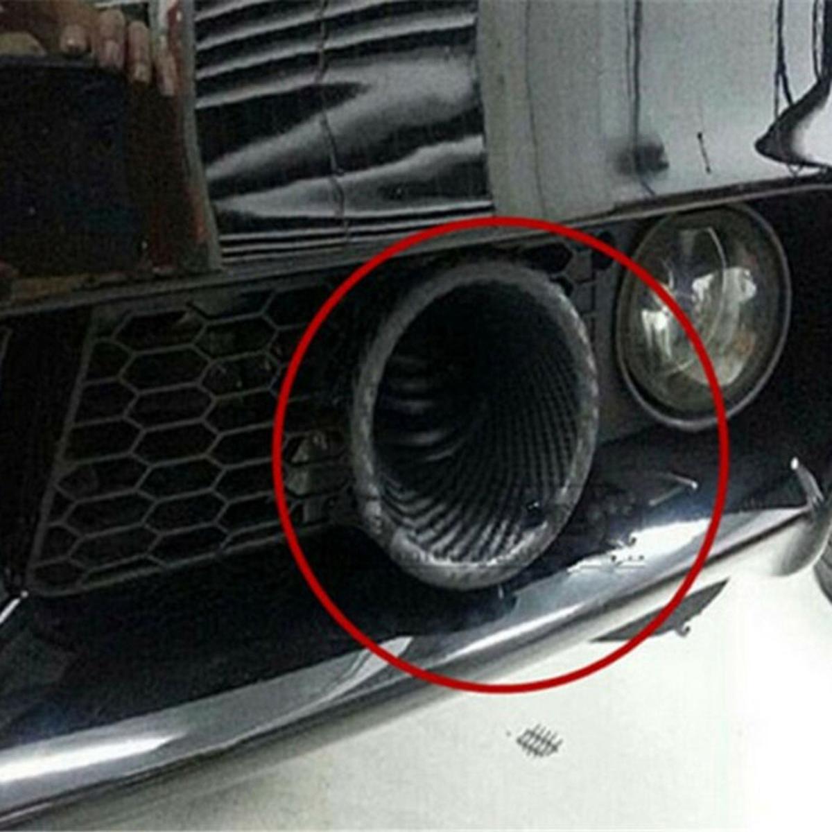【Lejia】1 Set Car Turbo Air Intake Turbine Funnel Kit Carbon Fiber Style Auto Turbo Air Intake Pipe Kit Bangladesh (New)