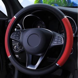 【Limited Stock Available】 Universal Car Steering Wheel Braid Leather Anti-Slip 8 Color Car Steering Wheel Cover Car-styling Auto Accessories Bangladesh (New)