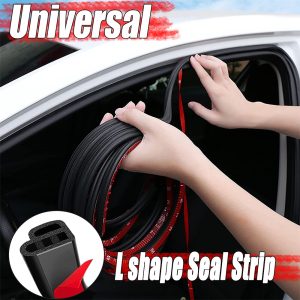 【Clearance】 1/5M Car Door Seal Strip Double Layer 5 Holes Weatherstrip Self Adhesive Soundproof Strip Thickened L B Shape Tailgate Strip Universal Auto Exterior Accessories Bangladesh (New)