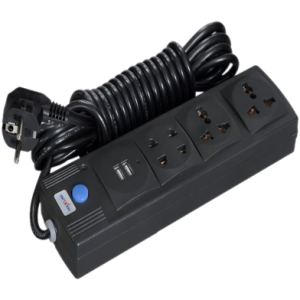 Maxline 16 Feet=5M 2 USB Port Multiplug - ML-212 MAXLINE Bangladesh (New)
