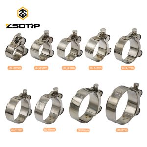 ZSDTRP 26-63mm Stainless Steel Motorcycle Exhaust Clamp Clip For Slip-on Motorcycle Muffler Clamp Kit Bangladesh (New)
