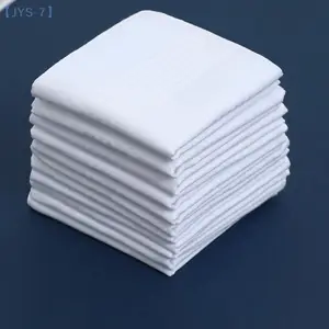 【JYS-7】6/12Pcs Men's Pure White Handkerchiefs Women's Plain Handkerchiefs Pure Cotton Handkerchiefs Flap Pocket Pants Scarf Bangladesh (New)
