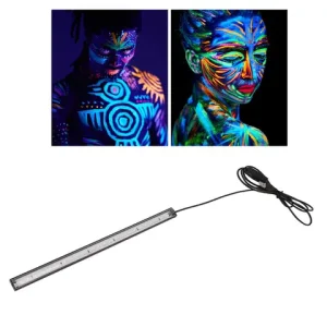 ZK40 LED Black Light Bar USB Multifunctional Black Light Strip Tube UV Blacklight Strip Light for Party Bedroom 5V Bangladesh (New)