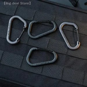 【M】2Pcs D Ring Carabiner Outdoor Survival Gear Lightweight Handbag Strap Clips For Hiking Camping Climbing Accessories Bangladesh (New)