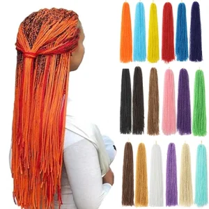 Zizi Braids Synthetic Crochet Hair Colored Box Braids Deep Wave Hair Long Senegalse Twist Braiding Hair Extensions Bangladesh (New)