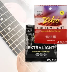 ZIKO Acoustic Guitar Strings DAG-010/011 10-48/11-50 High-carbon Steel Core Brass-Wound Guitar String Set, Guitar Accessories Bangladesh (New)