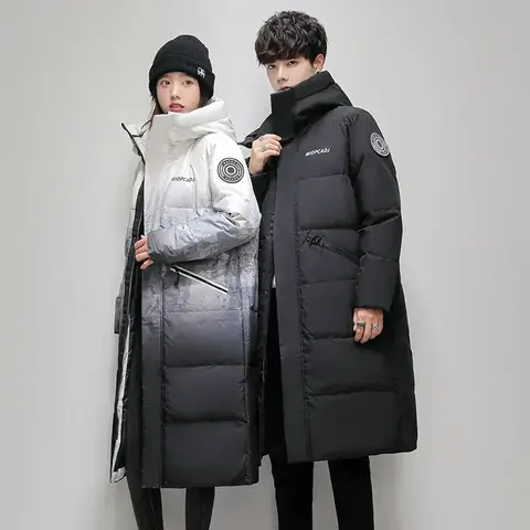 -30 °Outdoor Snowfield Down Jackets Winter Mens Down Coat High-quality Male Long White Duck Thicked Warm Hooded Parkas 3XL Bangladesh (New)