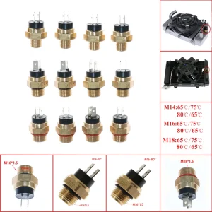 【Lowest Prices Online】 M14/M16/M18*1.5 65/75/80/85℃/Motorcycle Electric Radiator Coolant Fan Water Temperature Thermostat Switch Temp Sensor Bangladesh (New)