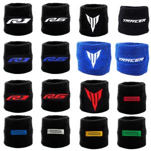 【Limited stock】 For Yamaha YZFR1 YZFR6 YZF R6 R1 R1M MT07 MT09 MT10 MT03 MT25 TRACER 9 GT Motorcycle Front Fluid Oil Brake Reservoir Sock Cover Bangladesh (New)