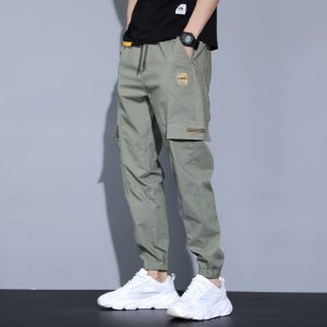 【Free shipping】 Summer thin pants men's new harem overalls men's loose sports trendy all-match ankle-tied casual trousers Bangladesh (New)