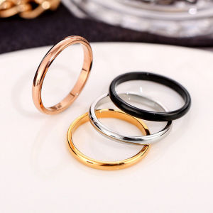 Stainless Steel Mens Women's Finger Ring 2 mm Bangladesh (New)