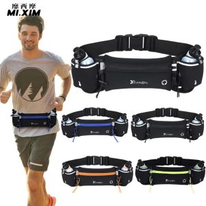 【Must-Have Gadgets】 Running Waist Bag Marathon Jogging Pouch Men Women Outdoor Hiking Exercise Fitness with Water Bottle Phone Sport Belt Waist Pack Bangladesh (New)