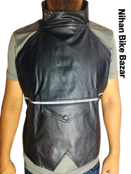 ️ Premium Windproof Bike Chest Cover – Artificial Leather Perfect Protection from Cold Wind, Dust & Winter Riding! Bangladesh (New)